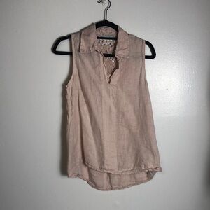 Viola Borghi 100% Linen Blush Pink Top